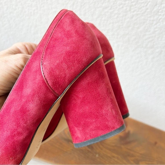 Donald Pliner Glenn Suede Heels Berry Red Size 9.5 - Picture 8 of 10